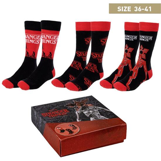 PACK CALCETINES 3 PIEZAS STRANGER THINGS MULTICOLOR image 0