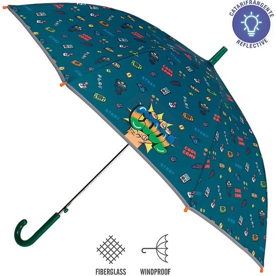 PARAGUAS AUTOMÁTICO GAME ANTIVIENTO 97 CM image 0