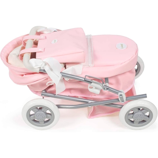 COCHE MUÑECA VINTAGE ROSA POLIPIEL image 1