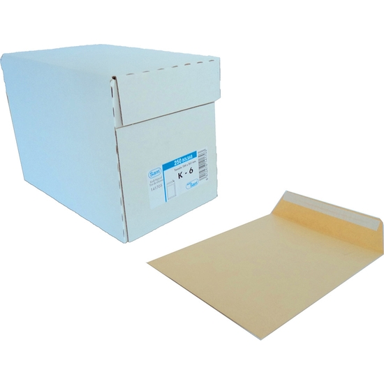 CAJA 250 SOBRES BOLSAS KRAFT 184X261 CON TIRA ADHESIVA image 0