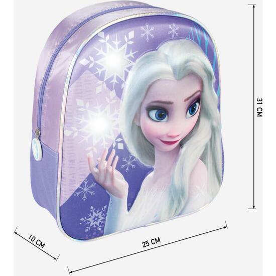 MOCHILA INFANTIL LUCES 3D FROZEN II PURPLE image 2