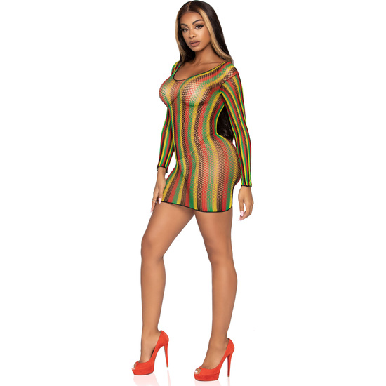 LEG AVENUE RASTA NET MINI DRESS image 3