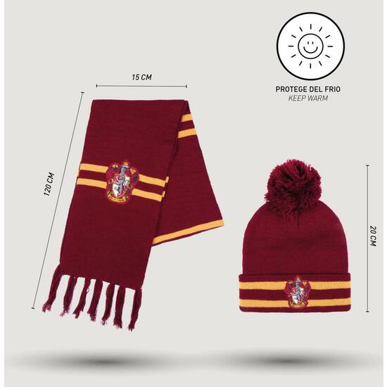 CONJUNTO 2 PIEZAS BUFANDA HARRY POTTER GRYFFINDOR RED image 4