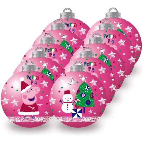 BOLAS NAVIDAD 6CM PACK 10 PEPPA PIG "COSY CORNER" image 0