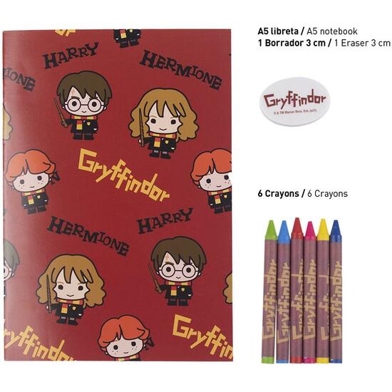 SET PAPELERÍA ESCOLAR HARRY POTTER GRYFFINDOR RED image 3