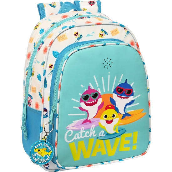 MOCHILA INFANTIL CON MUSICA ADAPT.CARRO BABY SHARK "SURFING" image 0