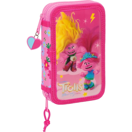 PLUMIER DOBLE PQÑO 28 PCS TROLLS 3 image 0