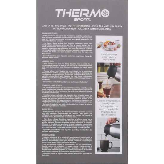 JARRA TERMO INOX 1.5LT C/PULSADOR THERMOSPORT image 2