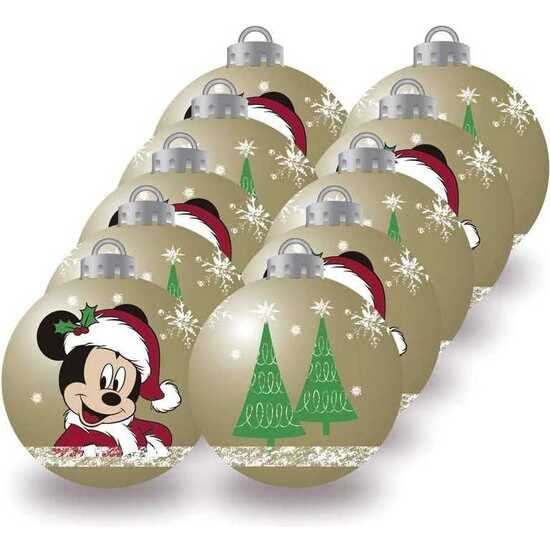 BOLAS NAVIDAD 6CM PACK 10 MICKEY MOUSE "HAPPY SMILES" image 0