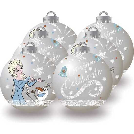 BOLAS NAVIDAD 8CM PACK 6 FROZEN II "MEMORIES" image 0