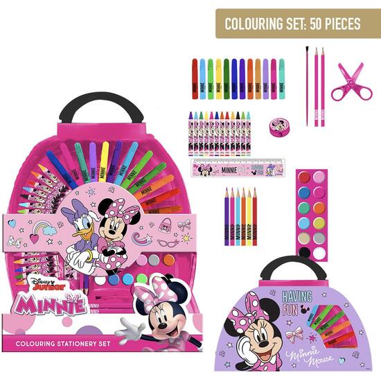 SET PAPELERÍA COLOREABLE 50 PIEZAS MINNIE image 0