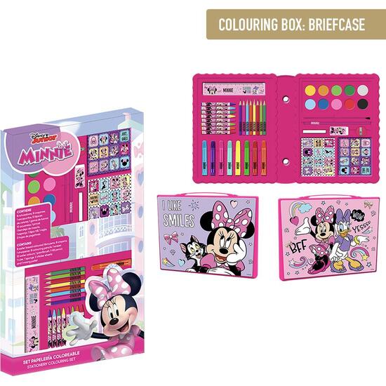 SET PAPELERÍA COLOREABLE CAJA MINNIE image 0