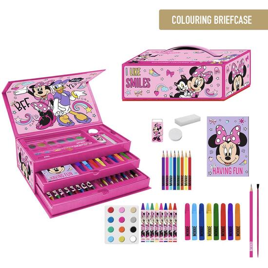 SET PAPELERÍA COLOREABLE MALETÍN MINNIE image 0