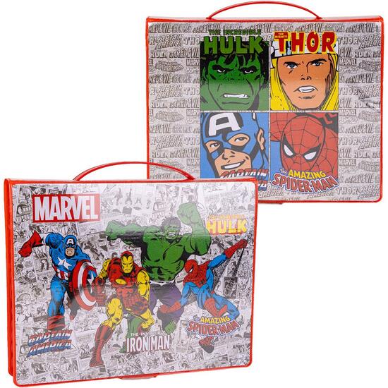 SET PAPELERÍA COLOREABLE CAJA MARVEL image 1