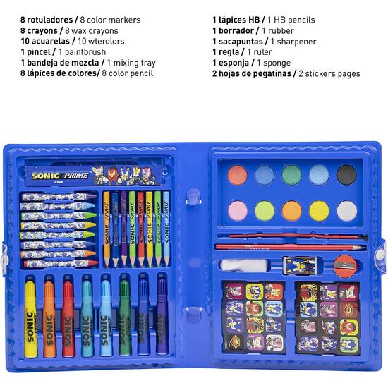 SET PAPELERÍA COLOREABLE CAJA SONIC PRIME image 2