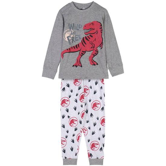 PIJAMA LARGO SINGLE JERSEY JURASSIC PARK GRAY image 0