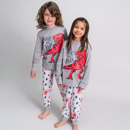 PIJAMA LARGO SINGLE JERSEY JURASSIC PARK GRAY image 3