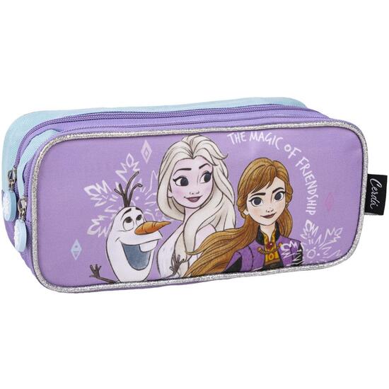 ESTUCHE PORTATODO 2 COMPARTIMENTOS FROZEN image 0