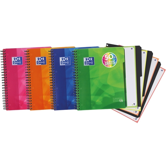 OXFORD MICRO A4 MICRO-PERFORATED NOTEPAD 120 MICRO-PERFORATED PLASTIC COVER 5 TABS image 1