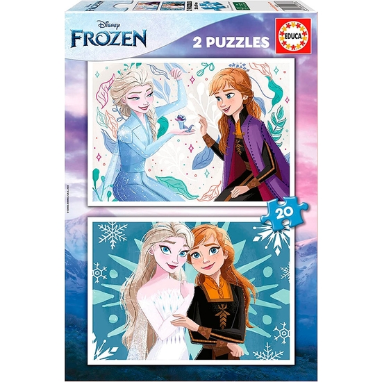 FROZEN PUZZLE DOBLE 2X20 PIEZAS image 0