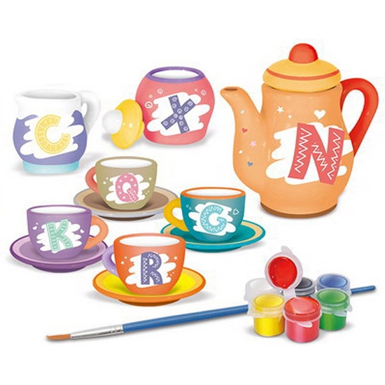 JUEGO DE CAFÉ CERÁMICA DECORABLE 15 PIEZAS image 1