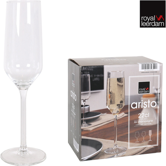 SET 6 COPAS CHAMPAGNE 22CL ARISTO image 0