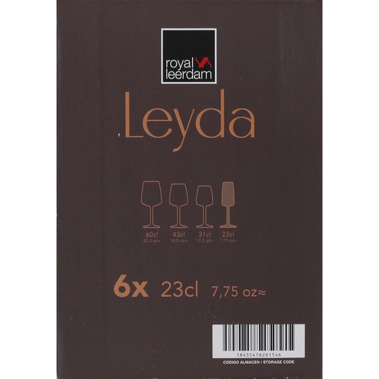 SET 6 COPAS CHAMPAGNE 23CL LEYDA image 2