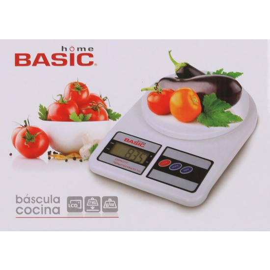 BASCULA COCINA DIGITAL 7KG BASIC HOME image 1