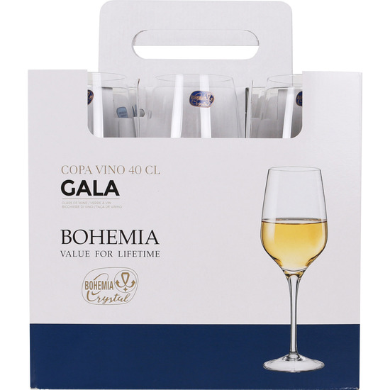 COPA VINO 40CL CRISTAL BOHEMIA GALA image 1