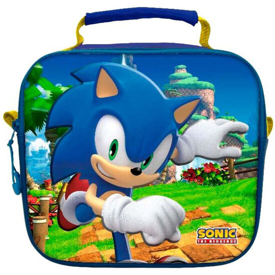 MOCHILA PORTAMERIENDAS 3D SONIC THE HEGHEHOG 22CM image 0