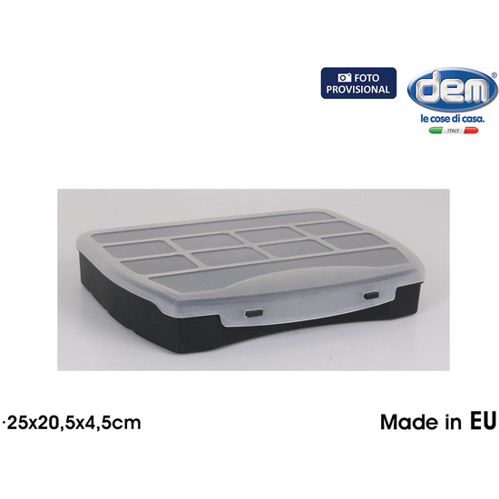 CAJA ORGANIZADORA 25X205X45CM C/COMPART. Y TAPA CLASSIC image 0