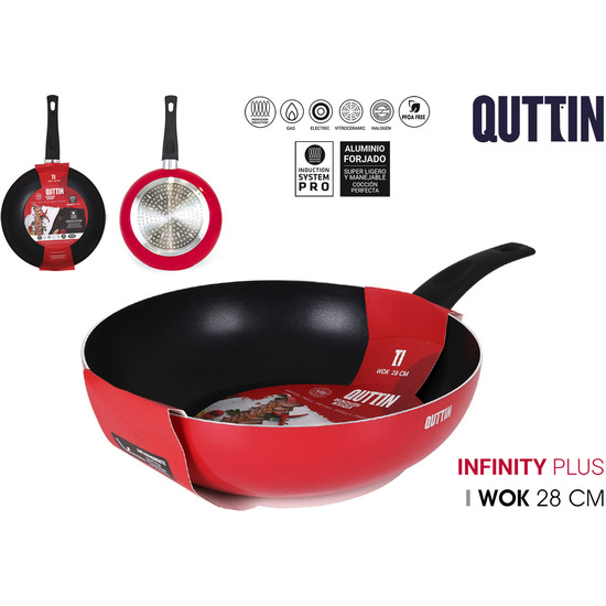 SARTEN WOK 28CM ROJA SOFT.T INFI.PL QUTTIN image 0