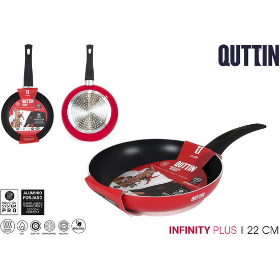 SARTEN 22CM ROJA SOFT T.INFINITY PL QUTTIN image 0
