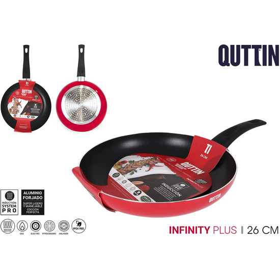 SARTEN 26CM ROJA SOFT T.INFINITY PL QUTTIN image 0