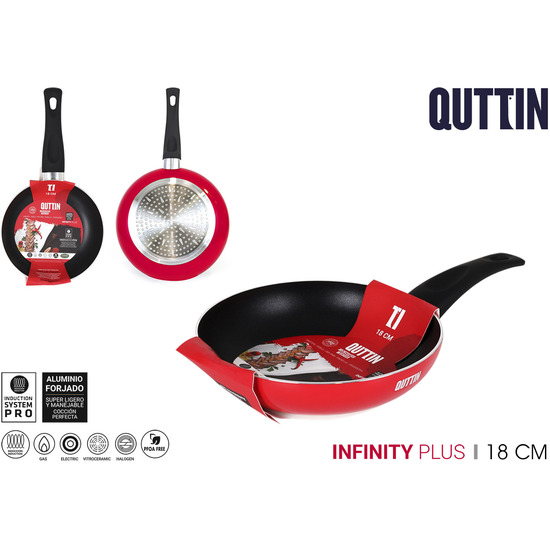 SARTEN 18CM ROJA SOFT T.INFINITY PL QUTTIN image 0