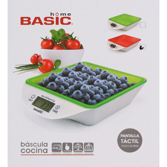 BASCULA COCINA DIGITAL 5KG BASIC HOME image 1