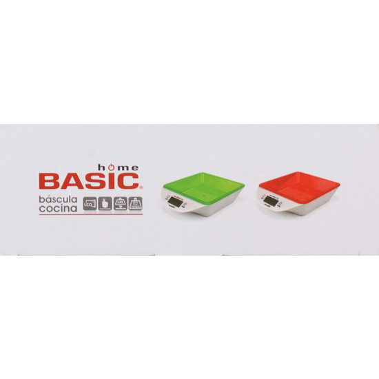 BASCULA COCINA DIGITAL 5KG BASIC HOME image 3