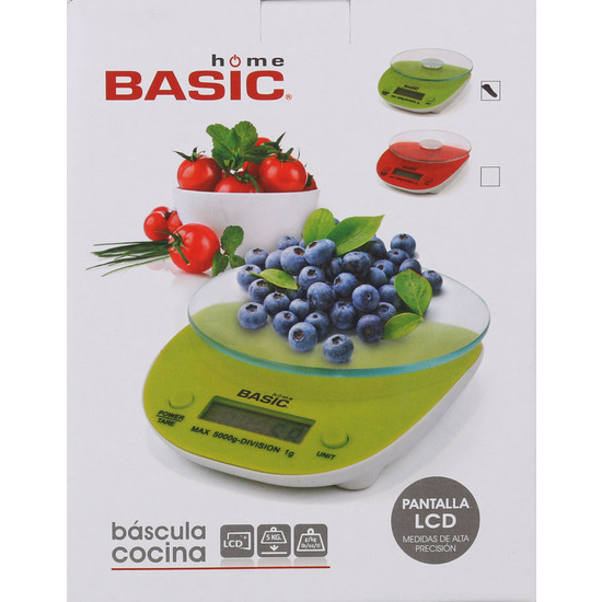 BASCULA COCINA DIGITAL 5KG BASIC HOME image 1