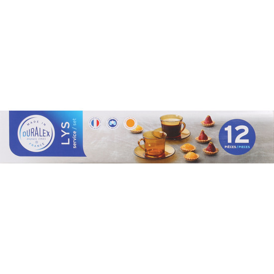 SET 6 TAZAS CON PLATO 18CL AMBAR LYS image 1