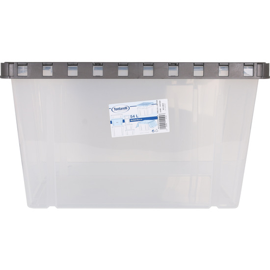 CAJA ALMACENAJE C/TAPA DOBLE 54L DOUBLE TRANSPARENTE/ANTR image 1