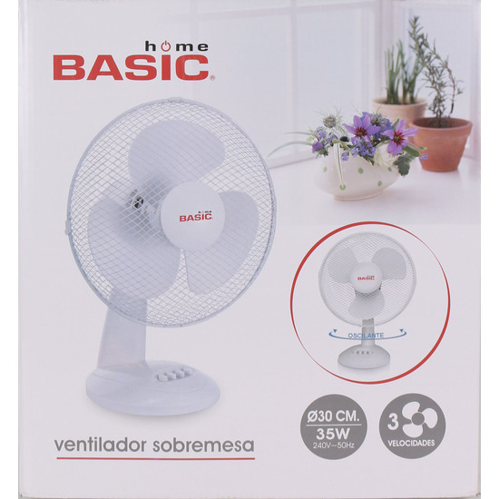 VENTILADOR SOBREMESA 30CM35W3VEL. BASIC HOME image 1