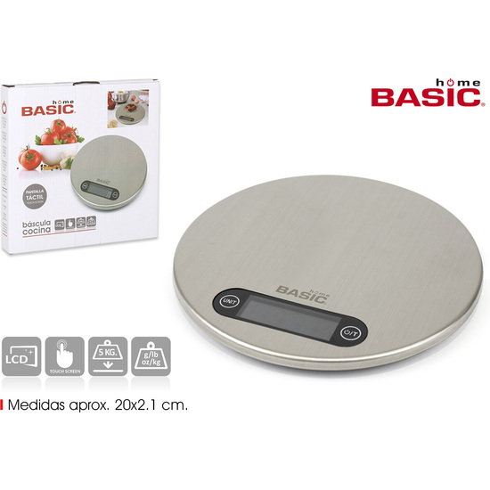 BASCULA COCINA DIGITAL 5KG RED BASIC HOME image 0