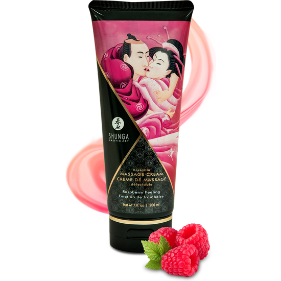 SHUNGA MASSAGE CREAM RASPBERRY 200 ML image 1