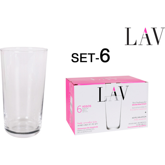 SET 6 VASOS ALTOS 490CC ASSOS image 0