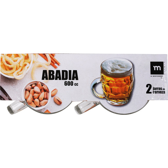 SET 2 JARRAS CERVEZA 600CC ABADIA image 3