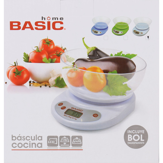 BASCULA COCINA DIGITAL 5KG C/BOL BASIC HOME image 1