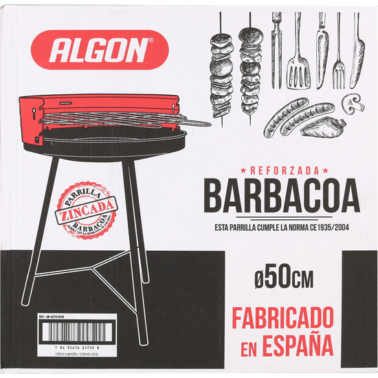 BARBACOA REDONDA C/REFUERZO 50CM ALGON image 1