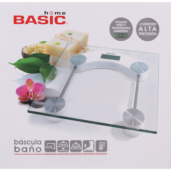 BASCULA BAÑO DIGITAL 150KG RECT. BASIC HOME image 3