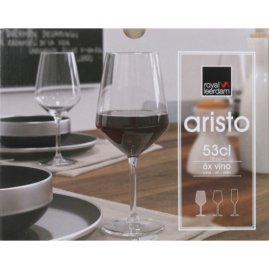 SET 6 COPAS VINO 53CL ARISTO image 1