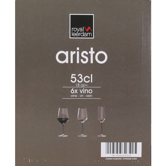 SET 6 COPAS VINO 53CL ARISTO image 2